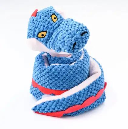 Купить mr.kranch игрушка для собак "Змейка" с карманами под лакомство, синяя