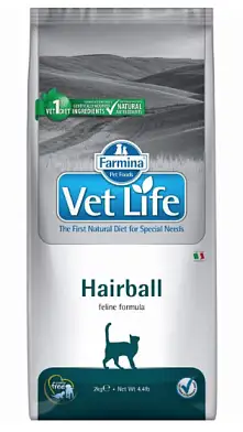 Farmina Vet Life сухой корм для кошек для выведения комочков шерсти из кишечника (hairball)